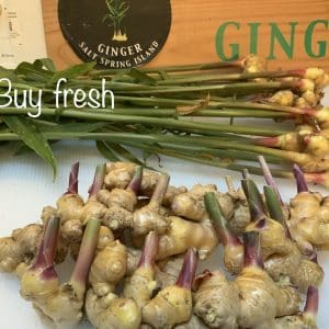 Organic fresh local ginger